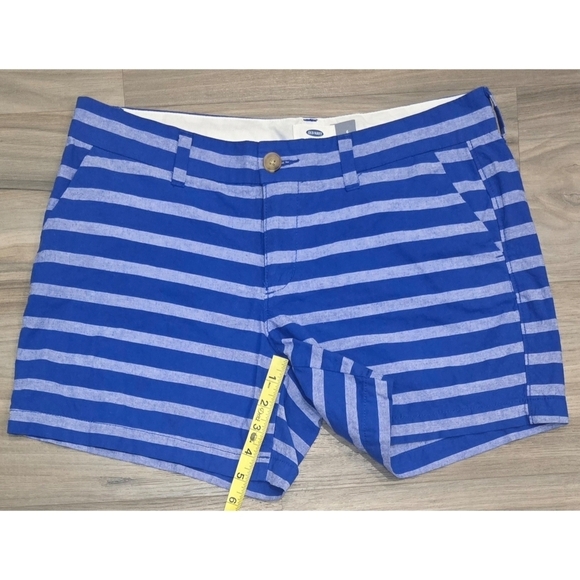 Old Navy Blue Striped Shorts Size 6 - Picture 3 of 6